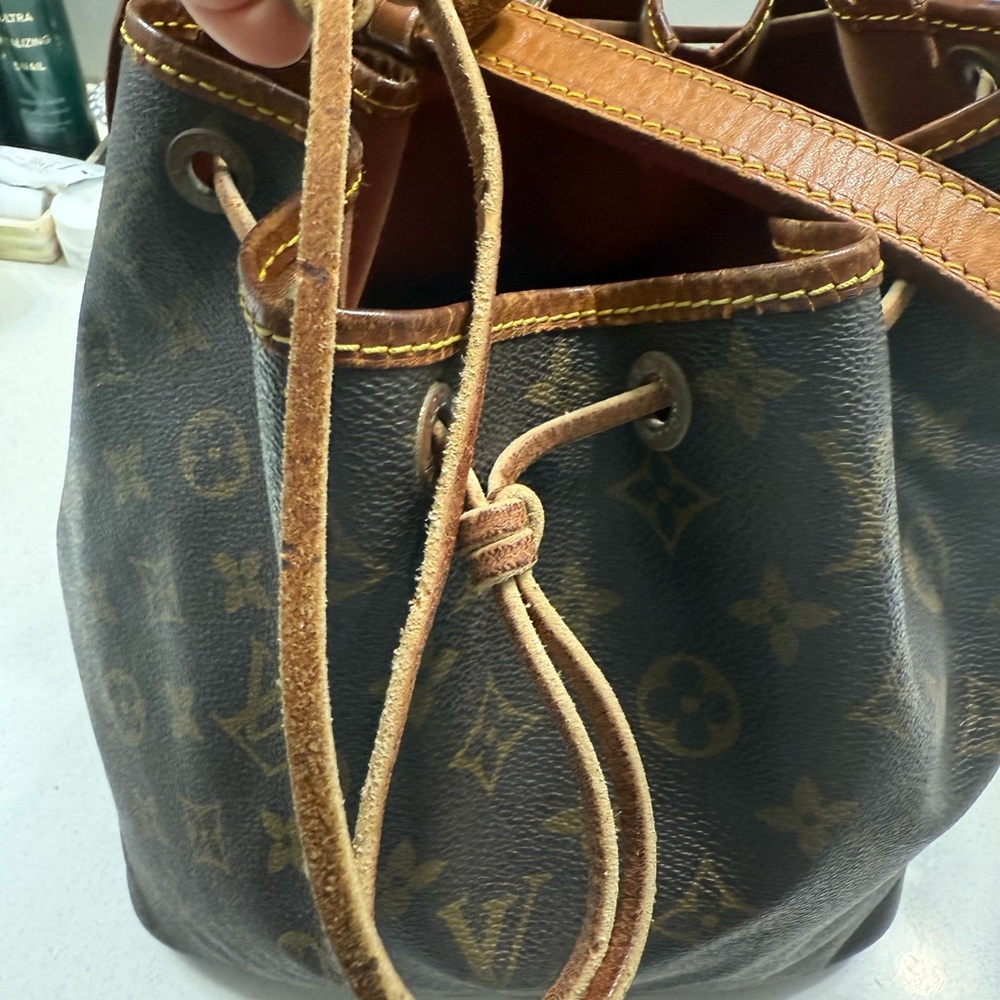 Louis Vuitton Monogram Black and Tan Shoulder Bag